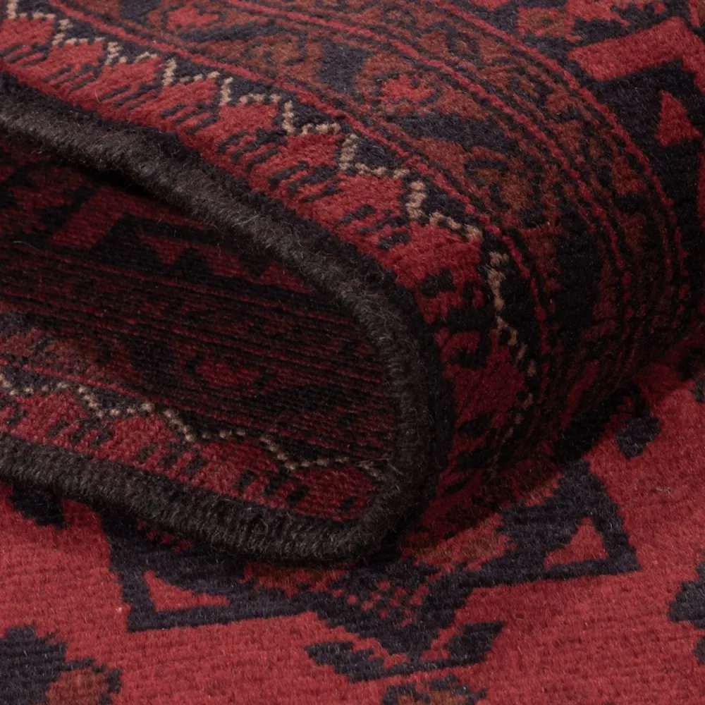 Afghanske tepper - Kunduz - 195 x 121 cm - mørk rød