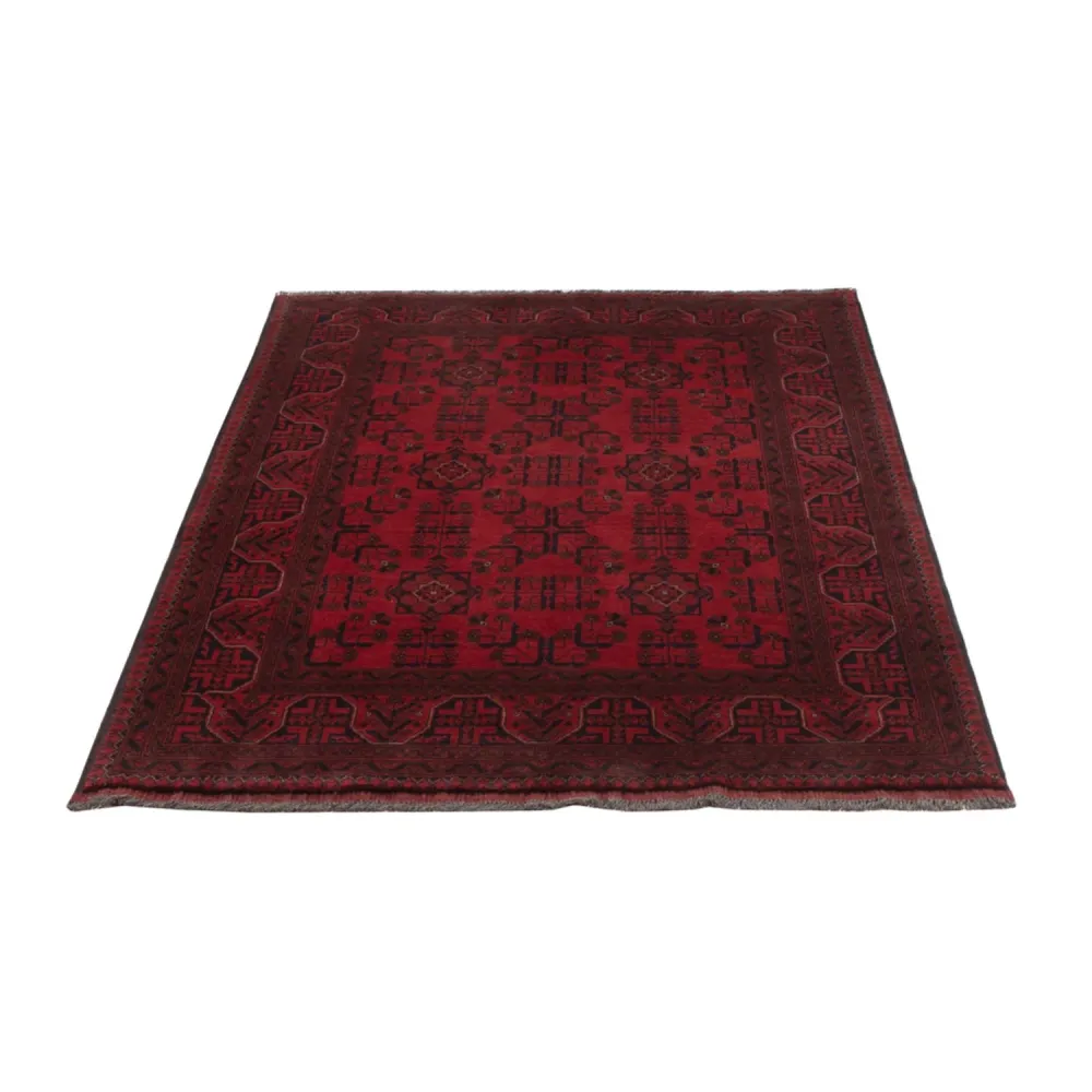 Afghanske tepper - Kunduz - 195 x 121 cm - mørk rød