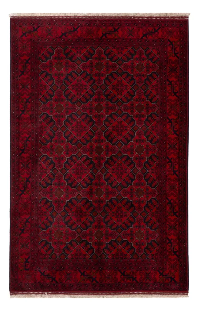 Afghanske tepper - Kunduz - 195 x 123 cm - mørk rød