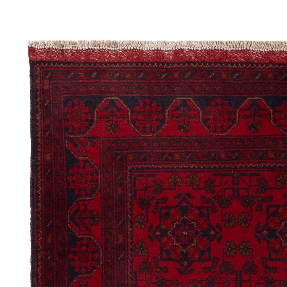 Afghanske tepper - Kunduz - 195 x 123 cm - mørk rød
