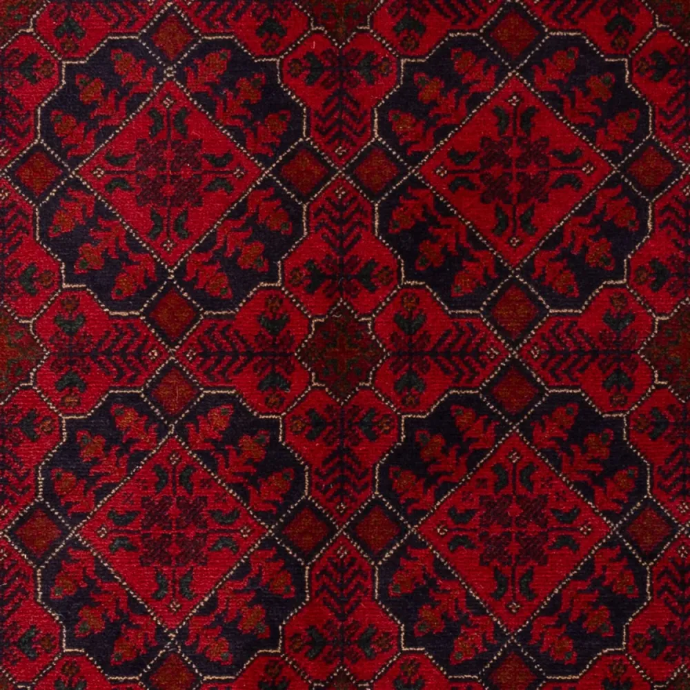 Afghanske tepper - Kunduz - 195 x 123 cm - mørk rød