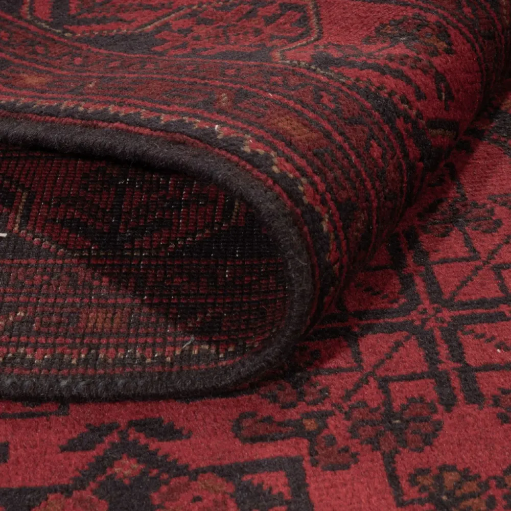 Afghanske tepper - Kunduz - 195 x 123 cm - mørk rød