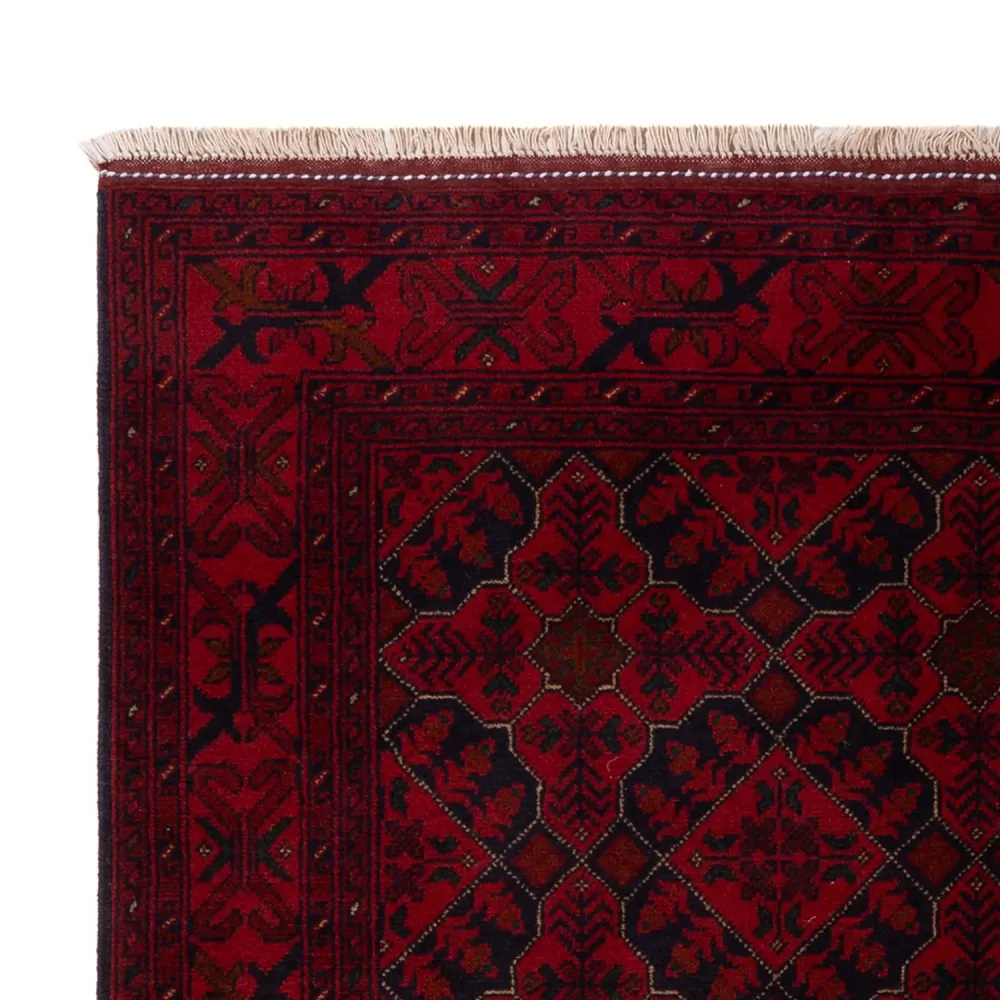 Afghanske tepper - Kunduz - 195 x 123 cm - mørk rød
