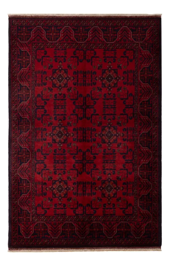 Afghanske tepper - Kunduz - 195 x 125 cm - mørk rød