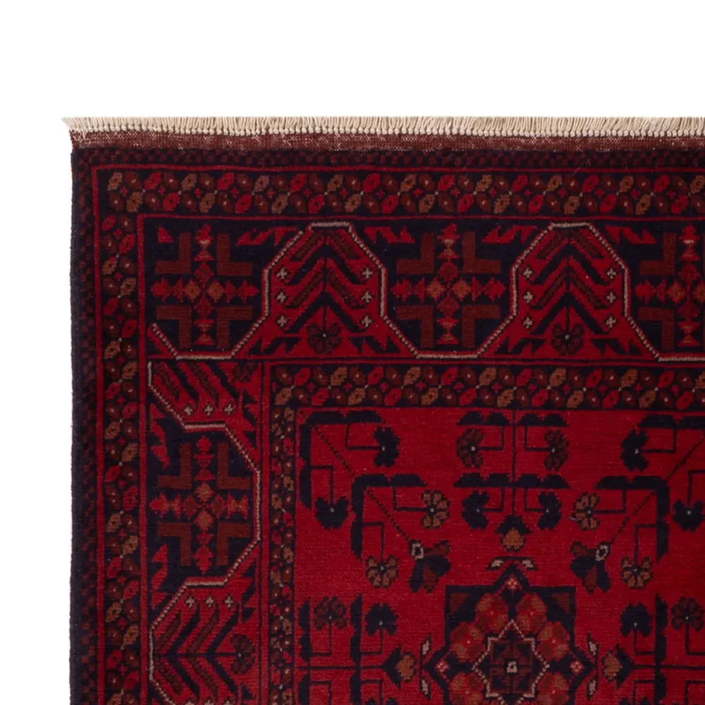 Afghanske tepper - Kunduz - 195 x 125 cm - mørk rød