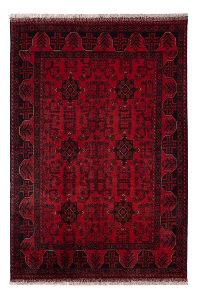 Afghanske tepper - Kunduz - 195 x 125 cm - mørk rød