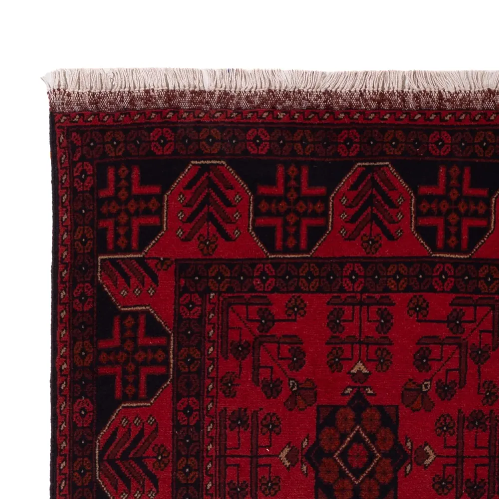 Afghanske tepper - Kunduz - 195 x 125 cm - mørk rød