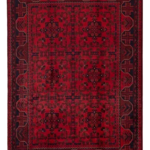 Afghanske tepper - Kunduz - 195 x 128 cm - mørk rød