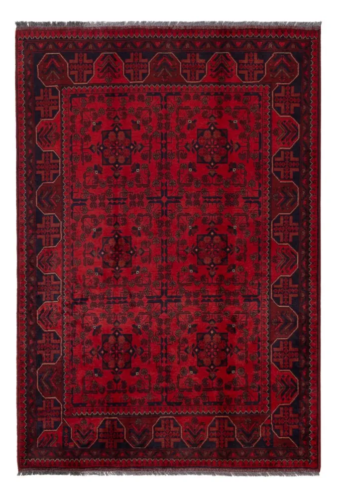 Afghanske tepper - Kunduz - 195 x 128 cm - mørk rød