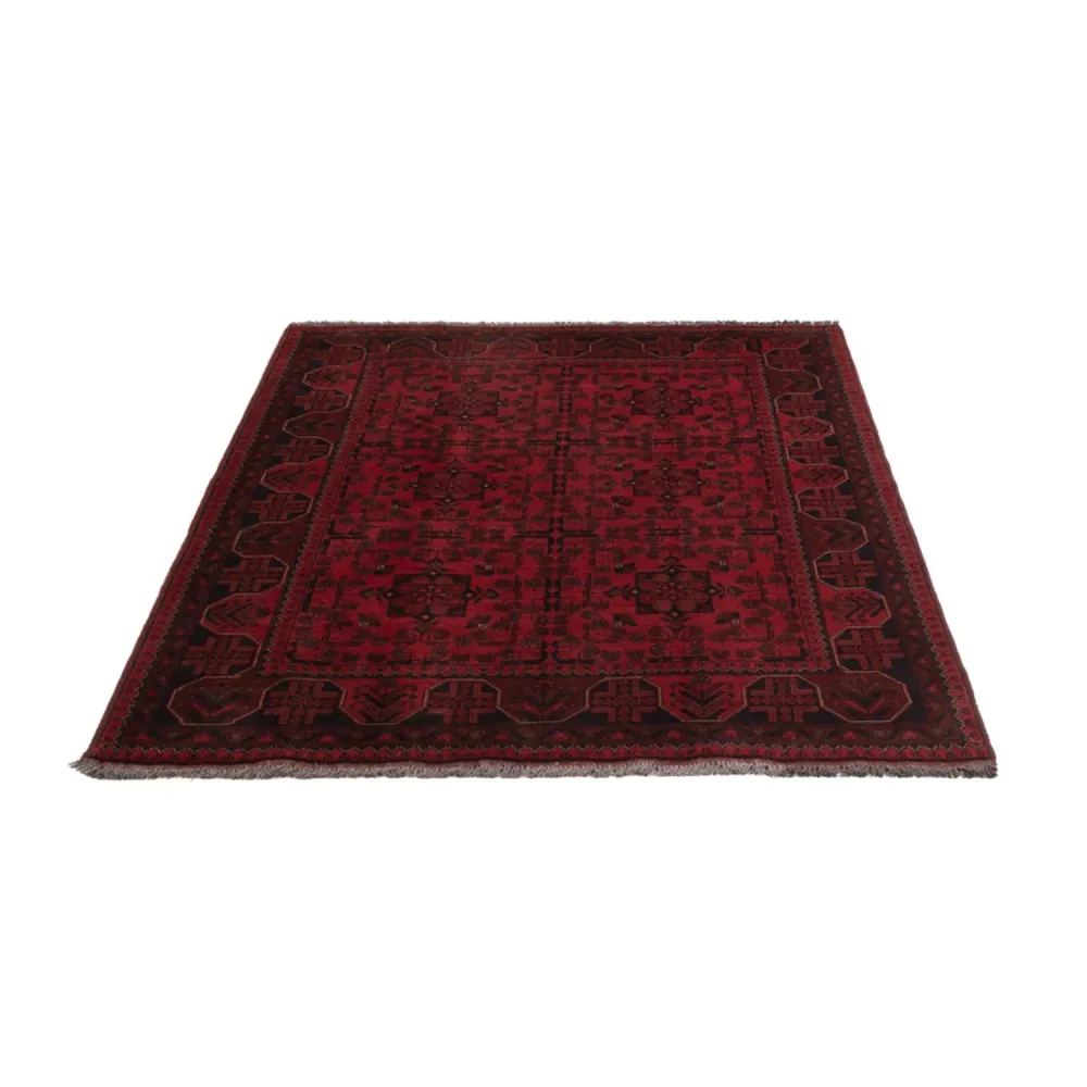 Afghanske tepper - Kunduz - 195 x 128 cm - mørk rød