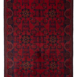 Afghanske tepper - Kunduz - 196 x 121 cm - mørk rød