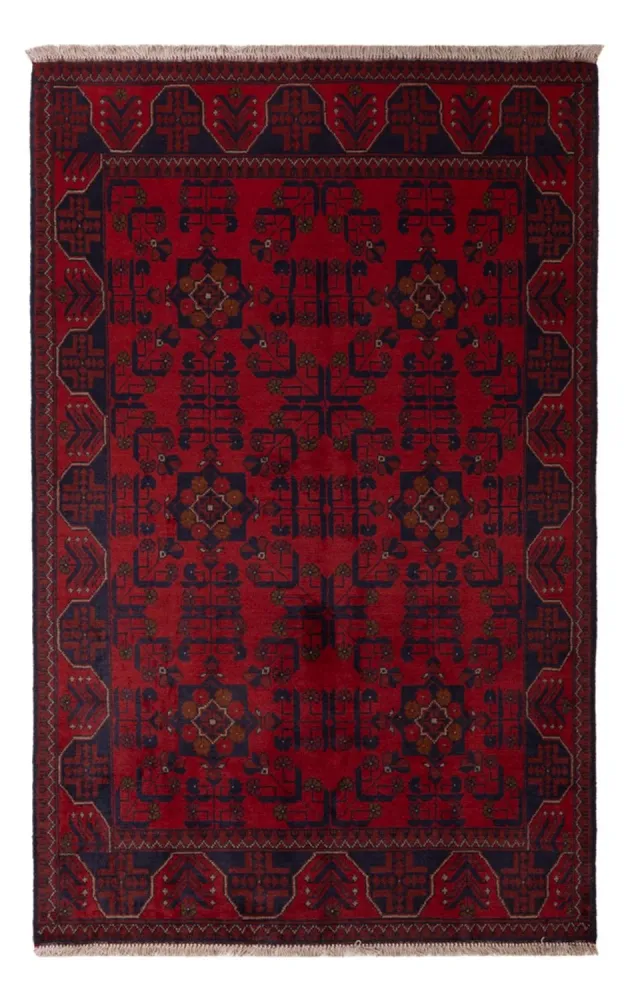 Afghanske tepper - Kunduz - 196 x 121 cm - mørk rød