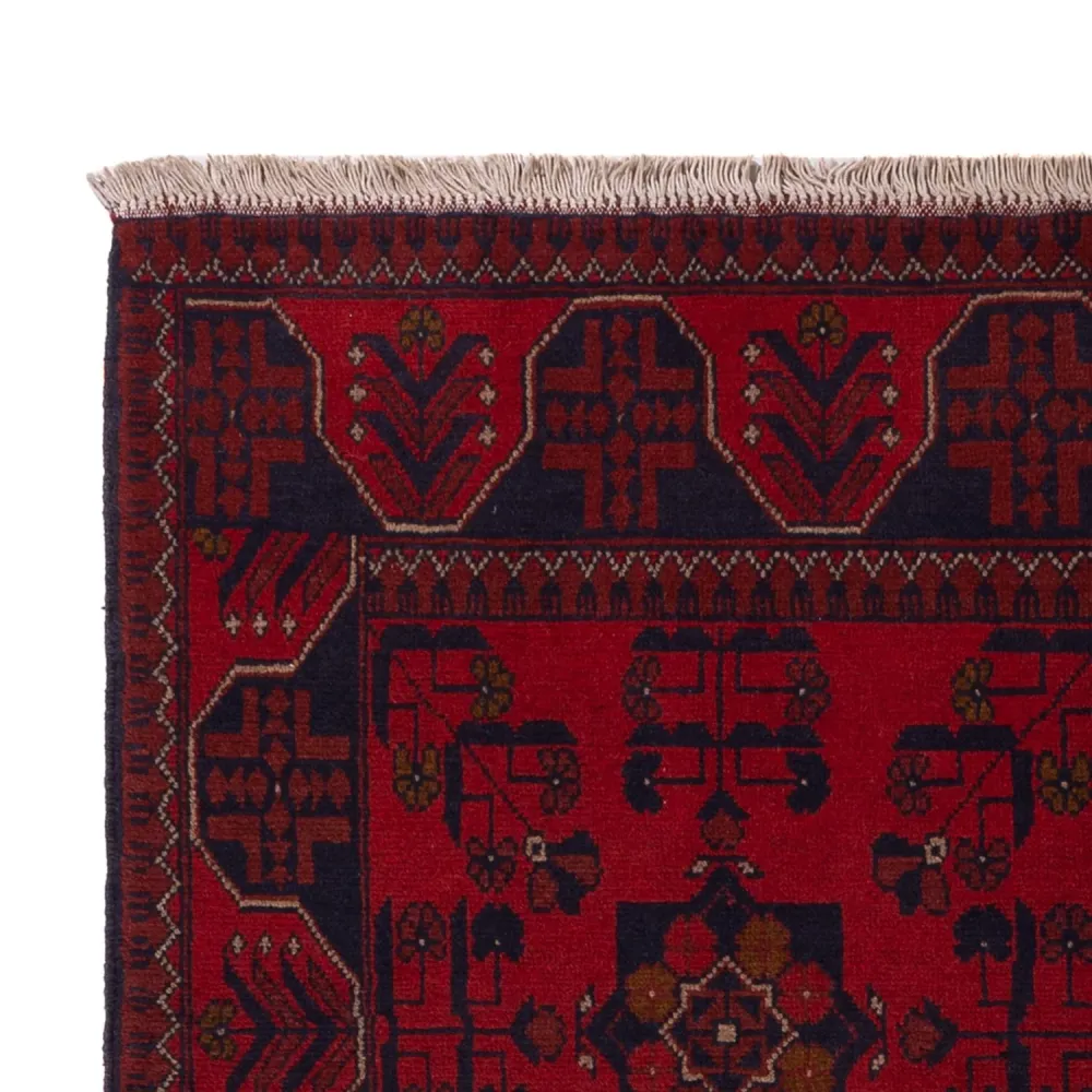 Afghanske tepper - Kunduz - 196 x 121 cm - mørk rød