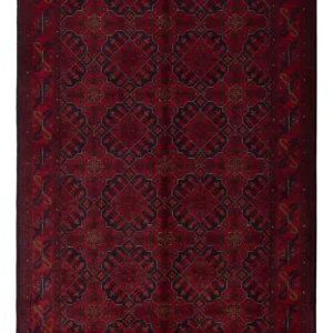 Afghanske tepper - Kunduz - 196 x 123 cm - mørk rød