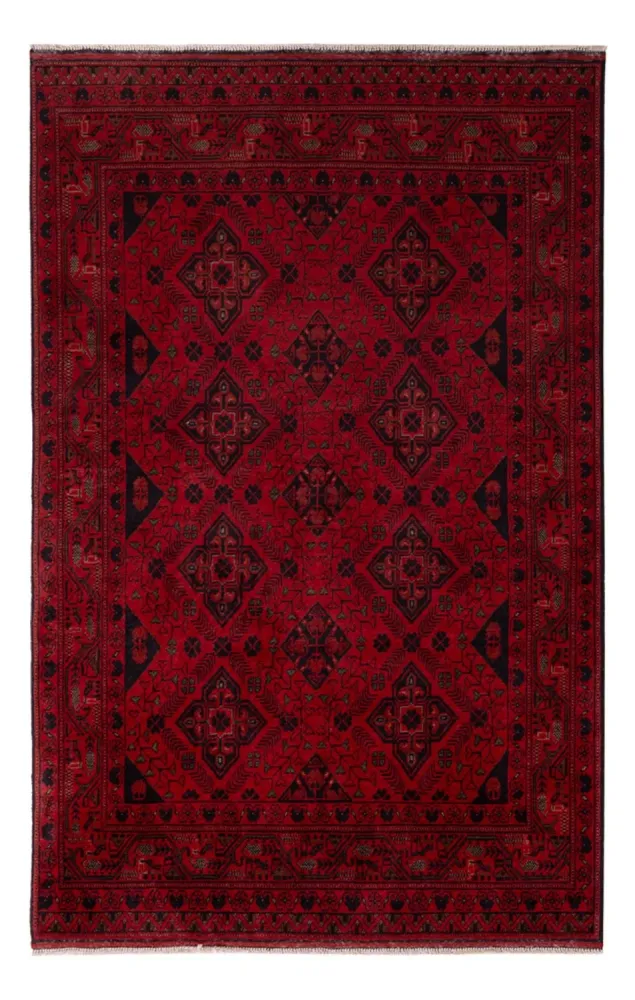 Afghanske tepper - Kunduz - 196 x 124 cm - rød