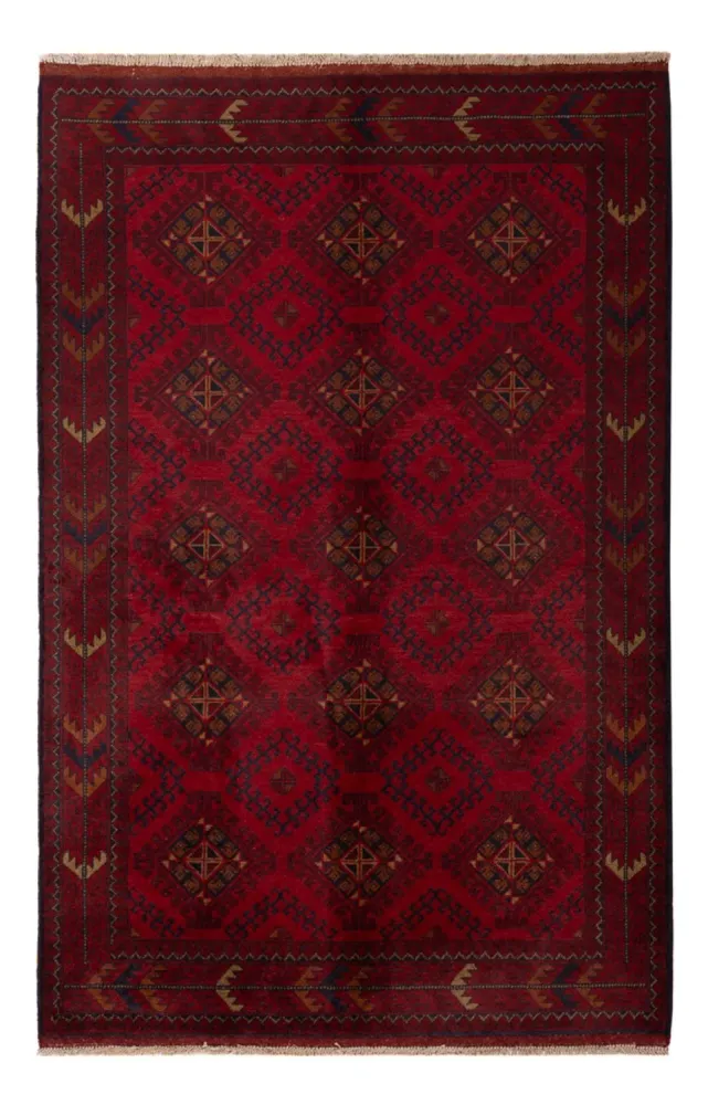 Afghanske tepper - Kunduz - 196 x 125 cm - mørk rød