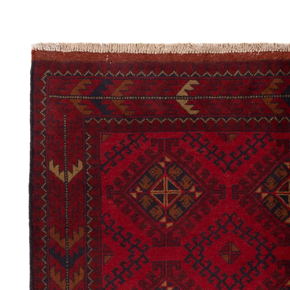 Afghanske tepper - Kunduz - 196 x 125 cm - mørk rød