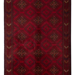 Afghanske tepper - Kunduz - 196 x 125 cm - mørk rød