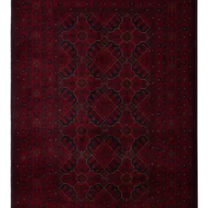 Afghanske tepper - Kunduz - 196 x 126 cm - mørk rød