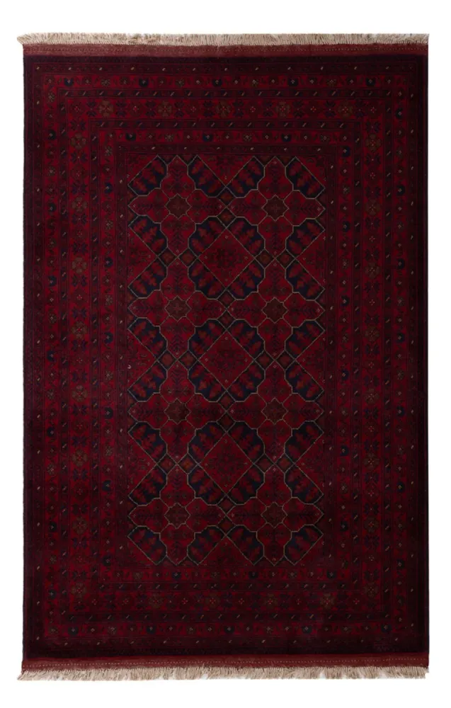 Afghanske tepper - Kunduz - 196 x 126 cm - mørk rød