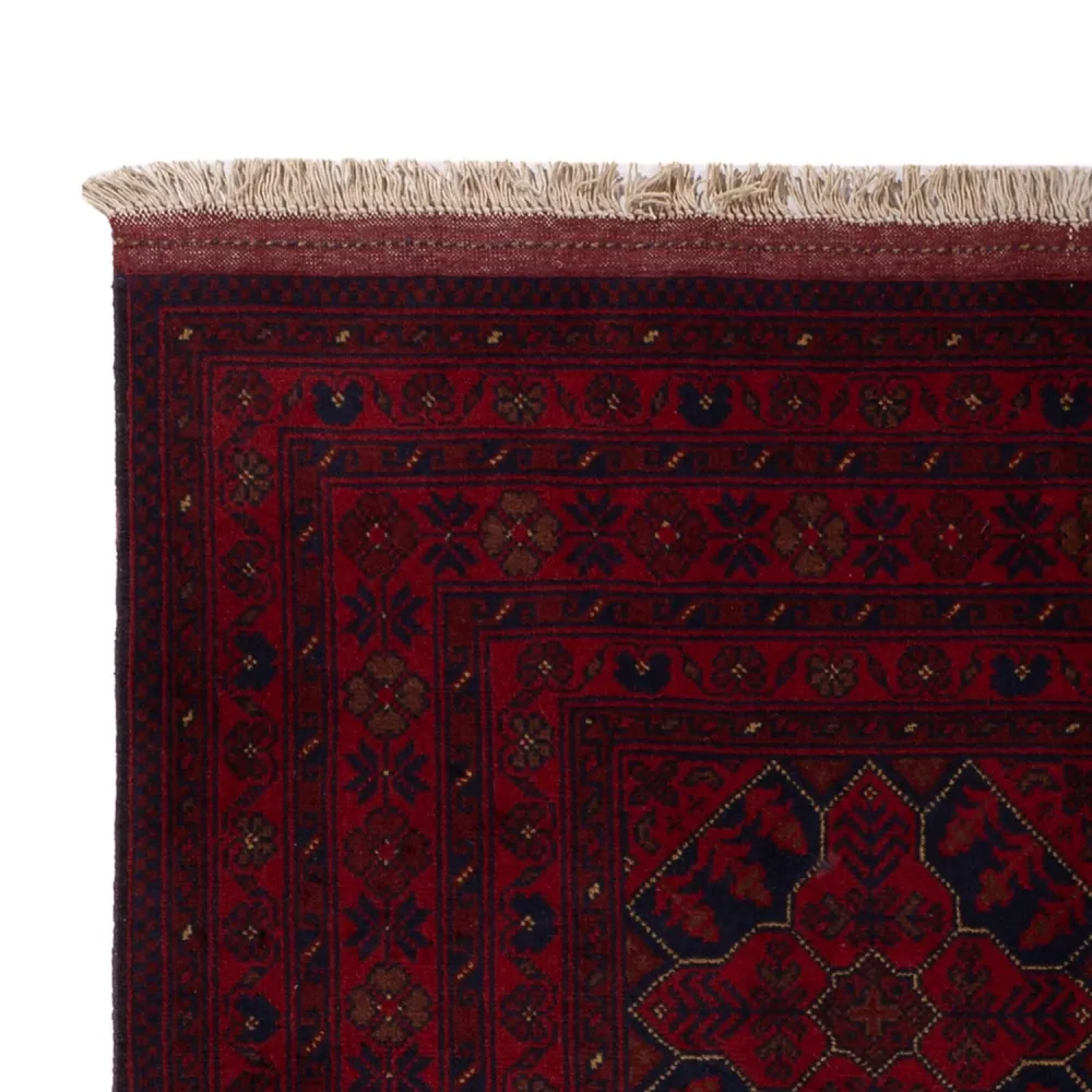 Afghanske tepper - Kunduz - 196 x 126 cm - mørk rød
