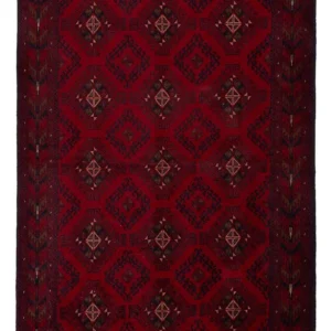 Afghanske tepper - Kunduz - 196 x 129 cm - mørk rød