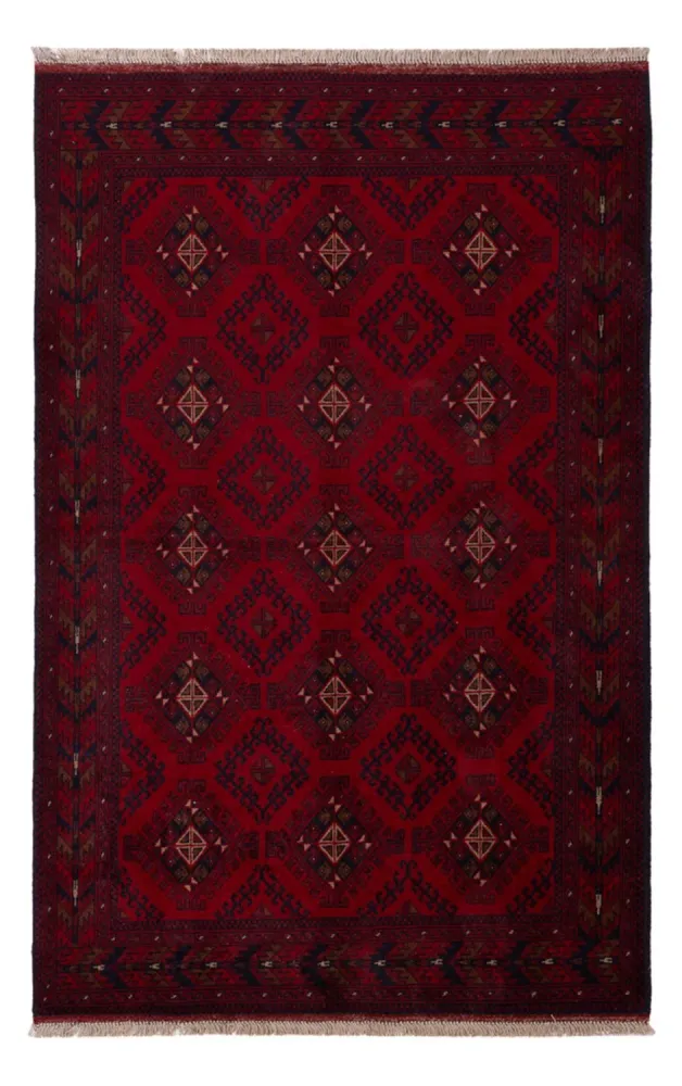 Afghanske tepper - Kunduz - 196 x 129 cm - mørk rød