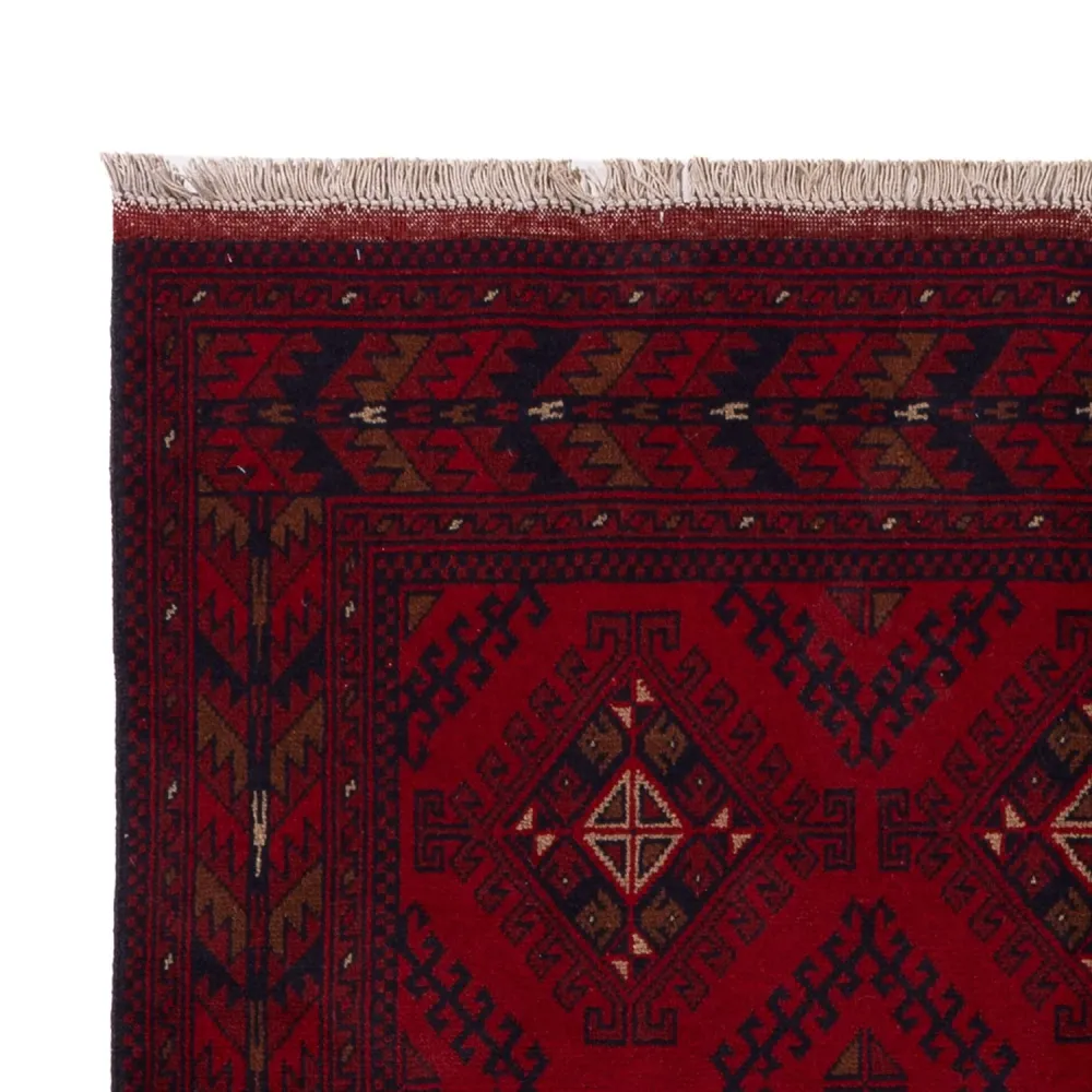 Afghanske tepper - Kunduz - 196 x 129 cm - mørk rød