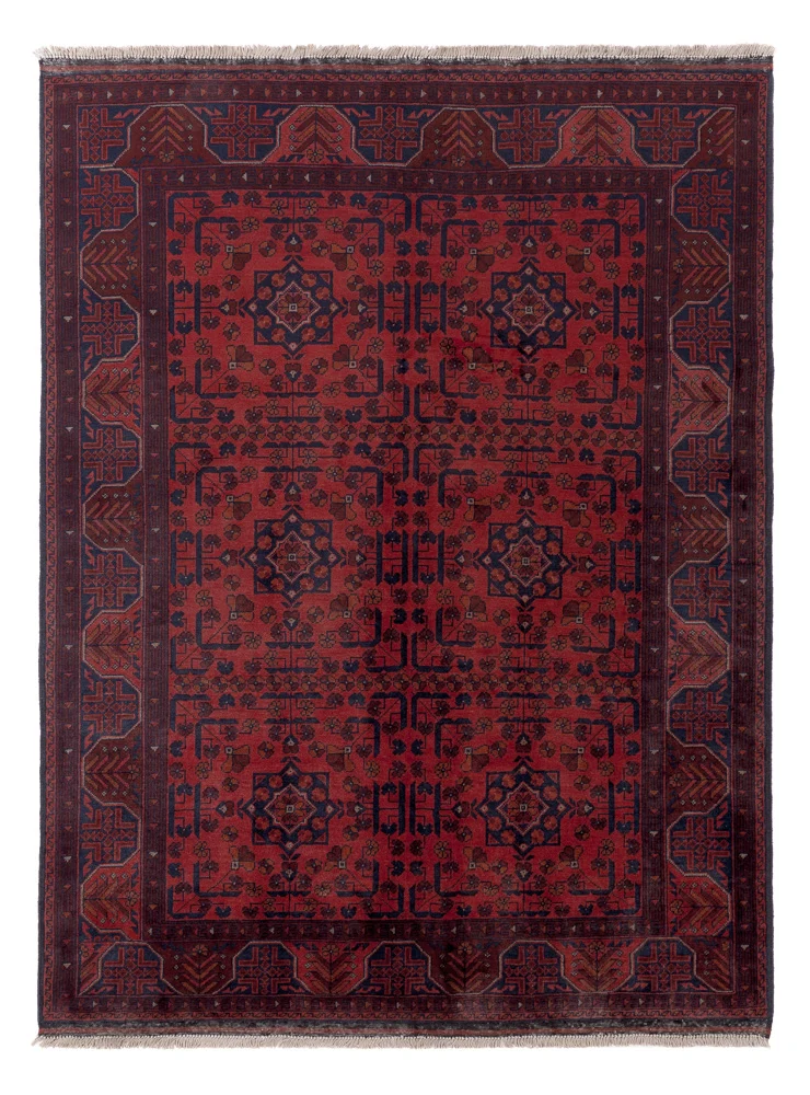 Afghanske tepper - Kunduz - 196 x 149 cm - rød