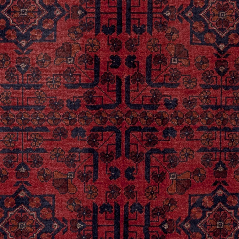 Afghanske tepper - Kunduz - 196 x 149 cm - rød
