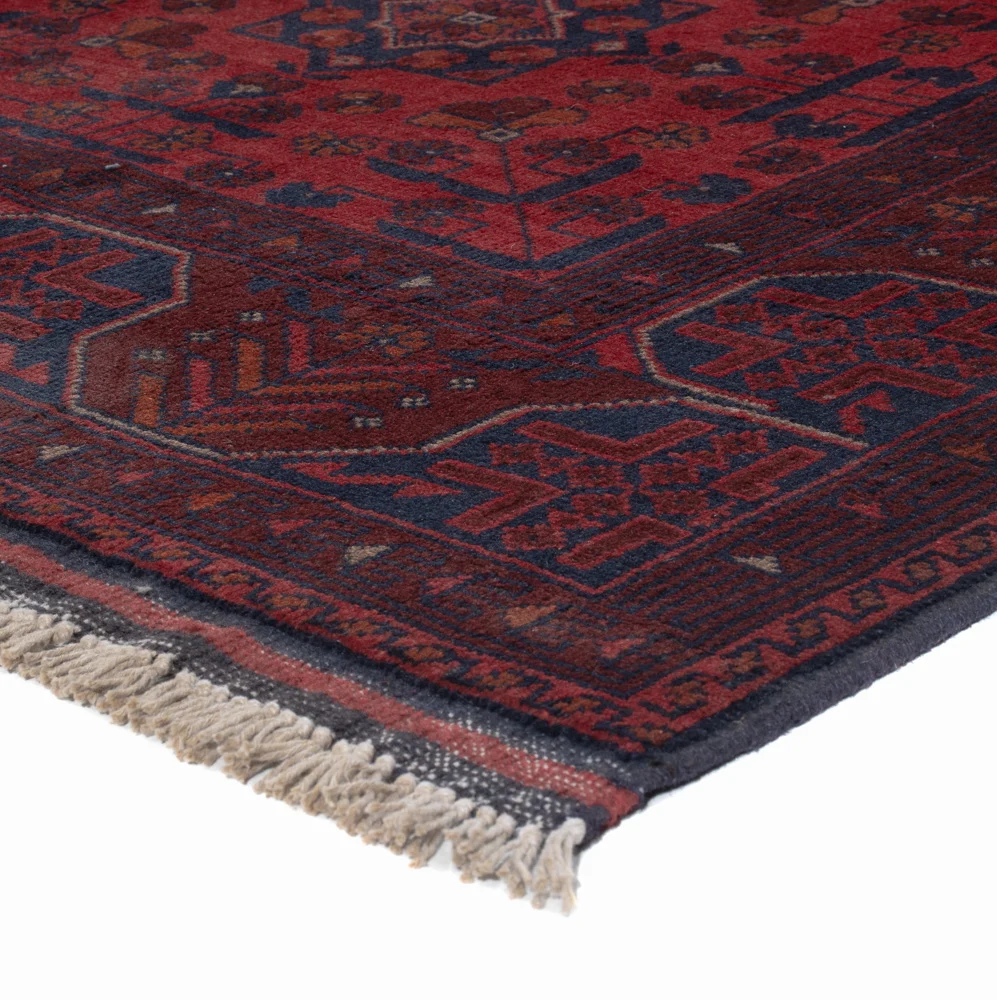 Afghanske tepper - Kunduz - 196 x 149 cm - rød