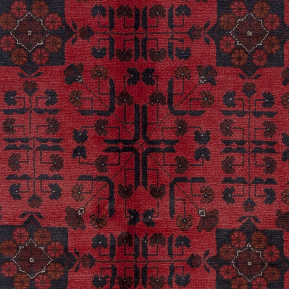 Afghanske tepper - Kunduz - 196 x 150 cm - rød