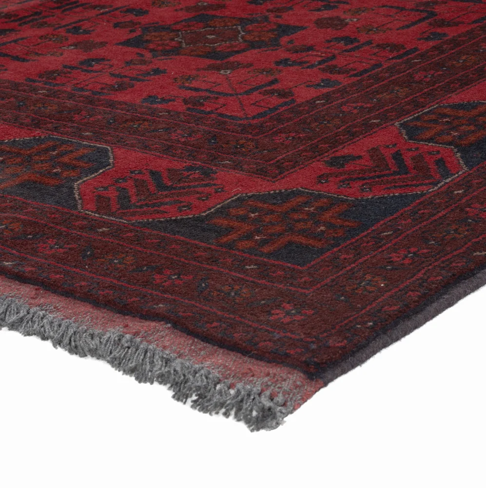 Afghanske tepper - Kunduz - 196 x 150 cm - rød