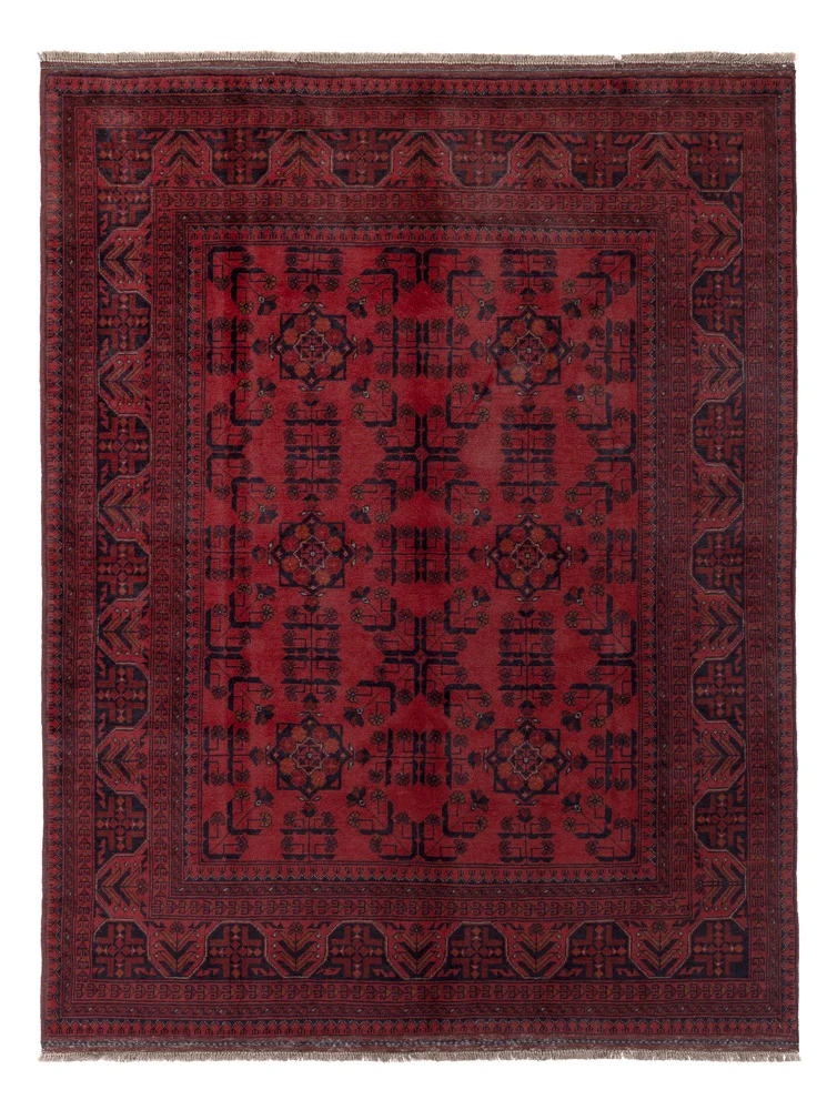Afghanske tepper - Kunduz - 196 x 150 cm - rød