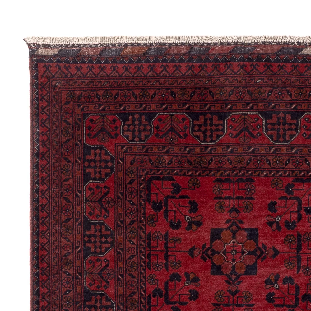 Afghanske tepper - Kunduz - 196 x 151 cm - rød