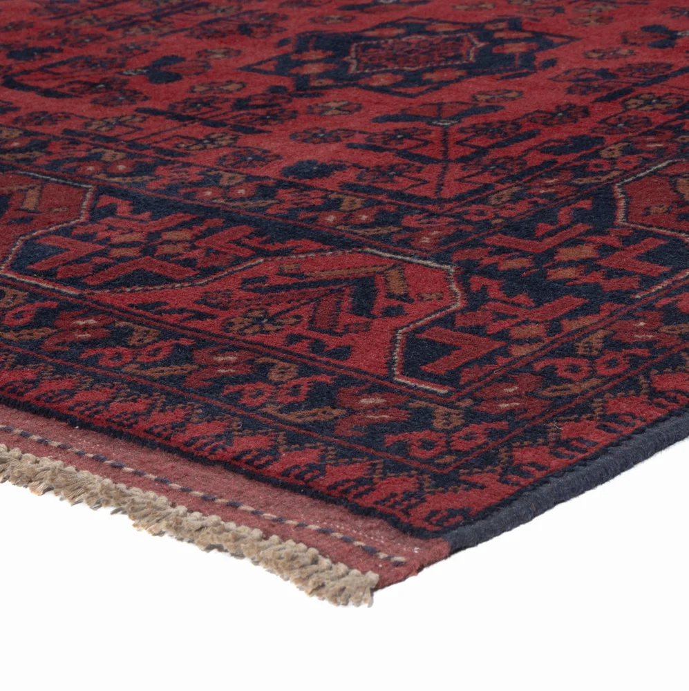 Afghanske tepper - Kunduz - 196 x 151 cm - rød