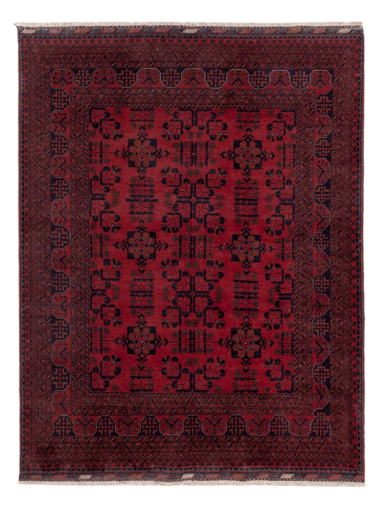 Afghanske tepper - Kunduz - 196 x 151 cm - rød