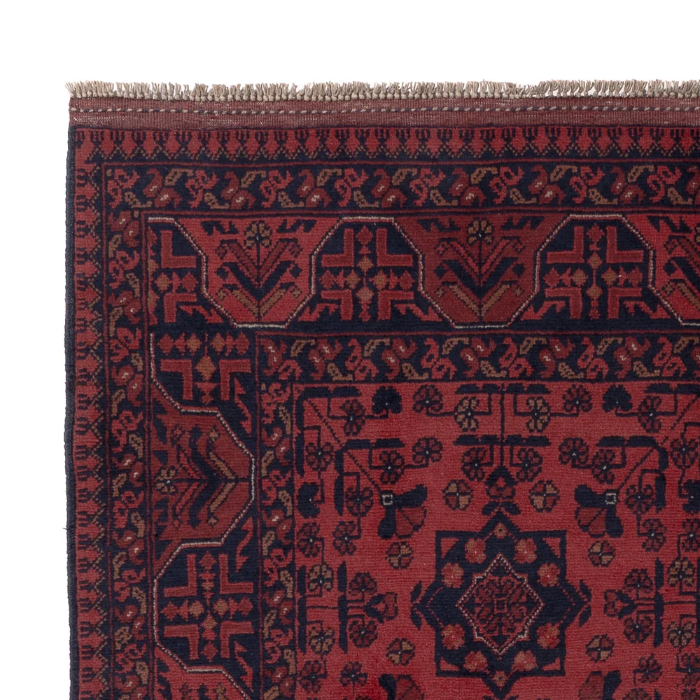 Afghanske tepper - Kunduz - 196 x 151 cm - rød