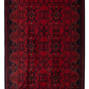 Afghanske tepper - Kunduz - 197 x 121 cm - mørk rød