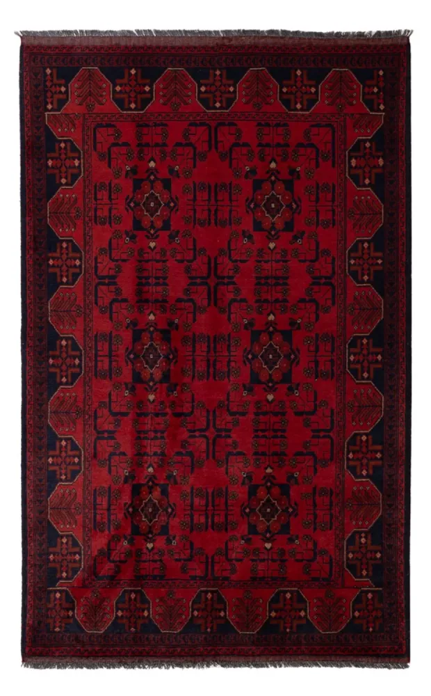 Afghanske tepper - Kunduz - 197 x 121 cm - mørk rød