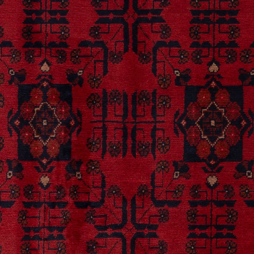 Afghanske tepper - Kunduz - 197 x 121 cm - mørk rød