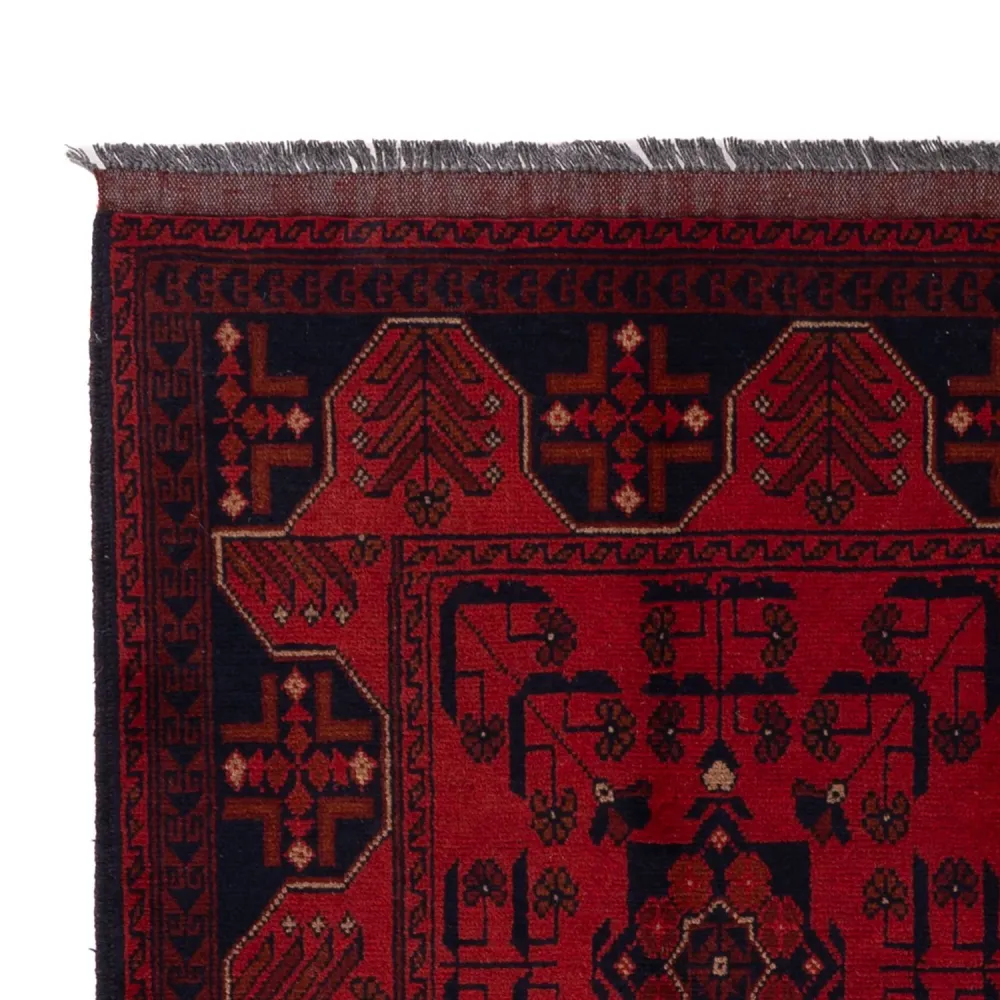 Afghanske tepper - Kunduz - 197 x 121 cm - mørk rød