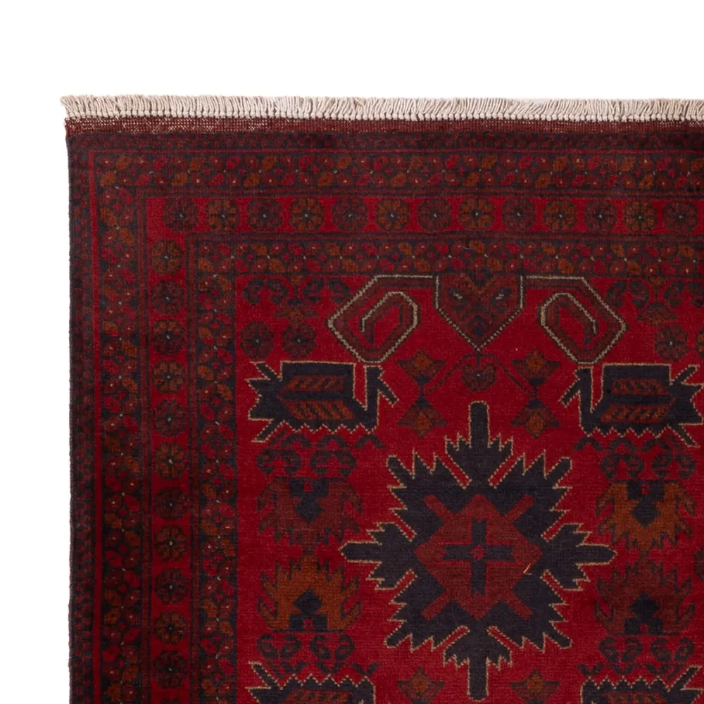 Afghanske tepper - Kunduz - 197 x 125 cm - rød