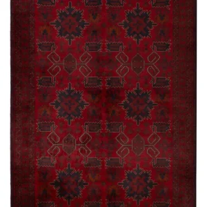 Afghanske tepper - Kunduz - 197 x 125 cm - rød