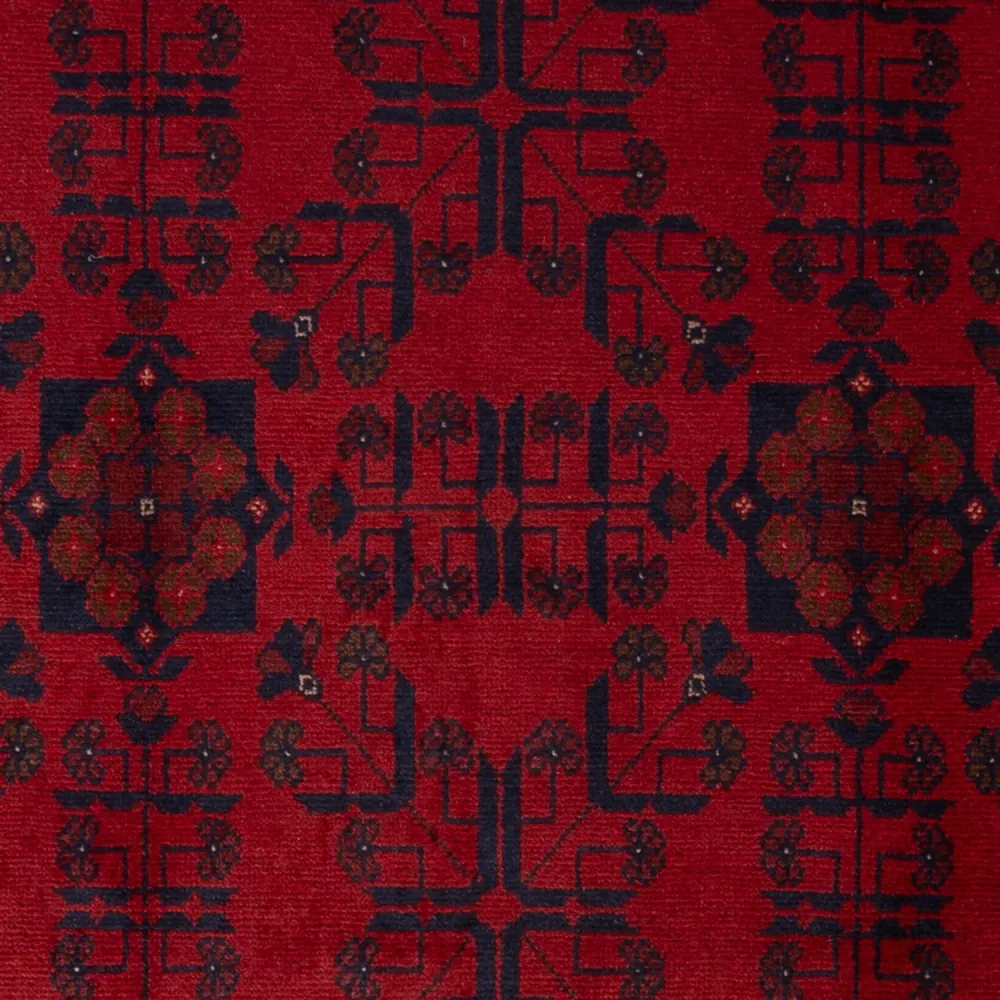 Afghanske tepper - Kunduz - 197 x 125 cm - mørk rød