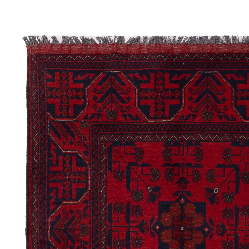 Afghanske tepper - Kunduz - 197 x 125 cm - mørk rød