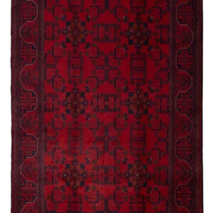 Afghanske tepper - Kunduz - 197 x 125 cm - mørk rød