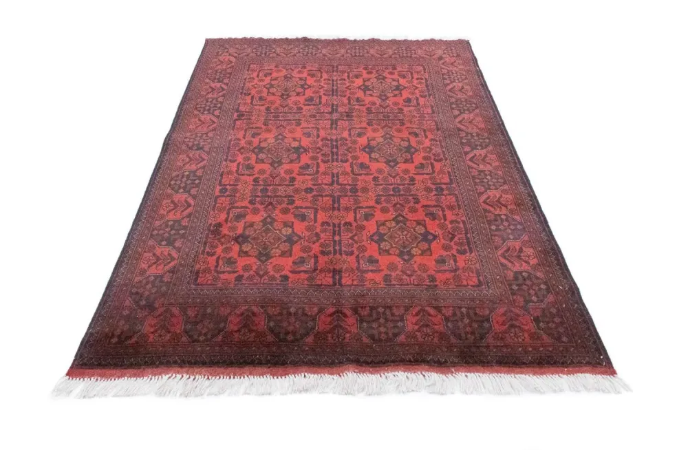 Afghanske tepper - Kunduz - 197 x 126 cm - rød