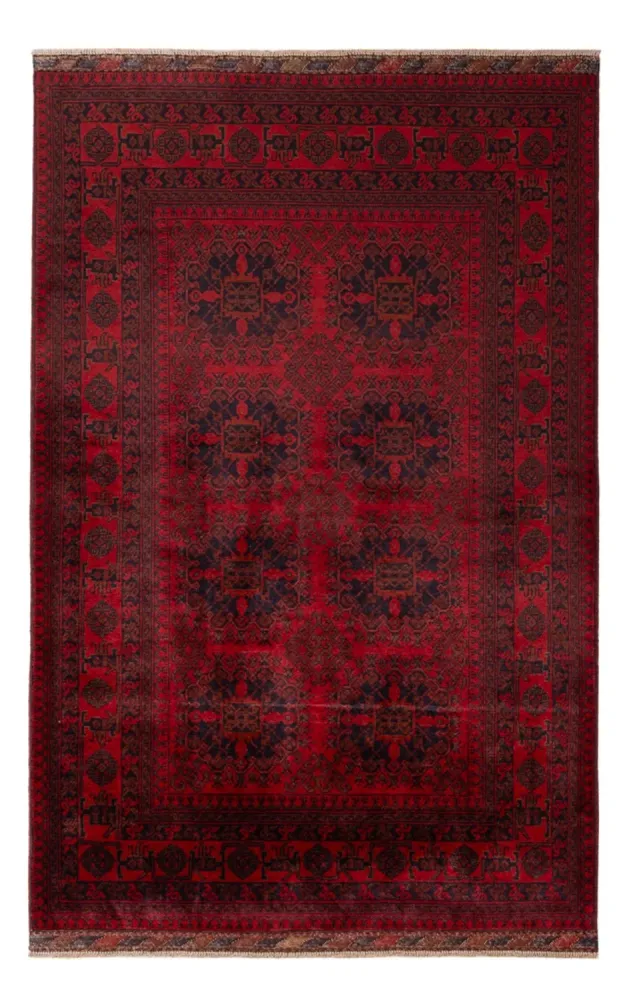 Afghanske tepper - Kunduz - 197 x 127 cm - rød