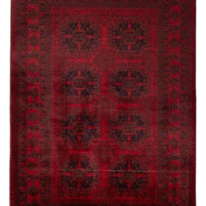 Afghanske tepper - Kunduz - 197 x 127 cm - rød
